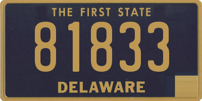 DE license plate 81833