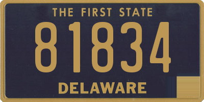 DE license plate 81834