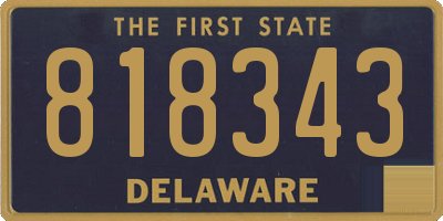 DE license plate 818343
