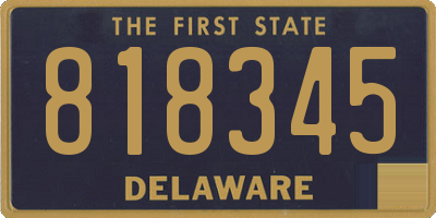 DE license plate 818345