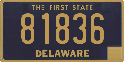 DE license plate 81836