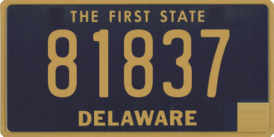 DE license plate 81837