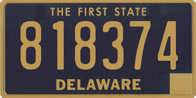 DE license plate 818374