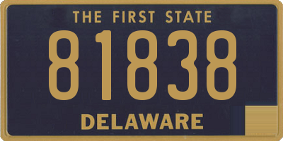 DE license plate 81838