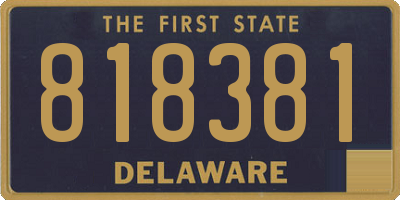DE license plate 818381