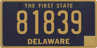 DE license plate 81839