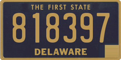 DE license plate 818397