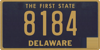 DE license plate 8184