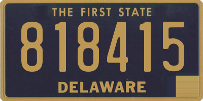 DE license plate 818415
