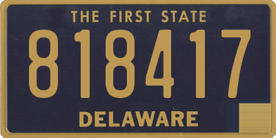 DE license plate 818417