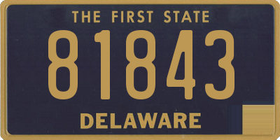 DE license plate 81843