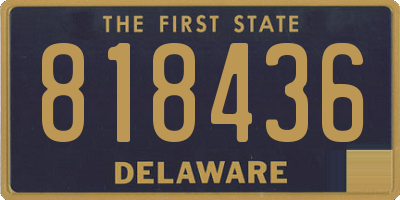 DE license plate 818436