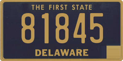 DE license plate 81845