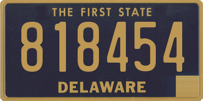 DE license plate 818454