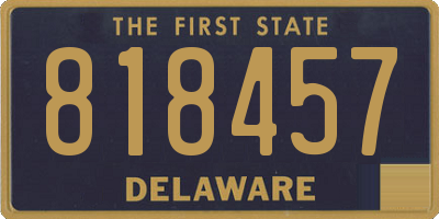 DE license plate 818457