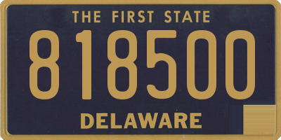 DE license plate 818500