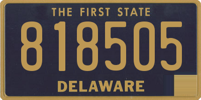 DE license plate 818505
