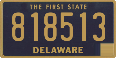 DE license plate 818513