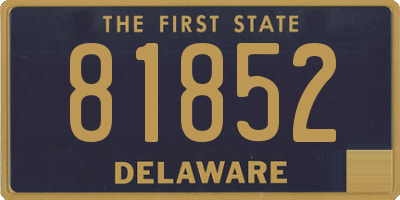 DE license plate 81852