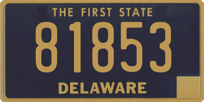 DE license plate 81853
