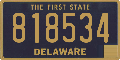 DE license plate 818534