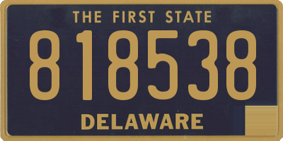 DE license plate 818538