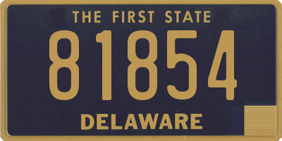 DE license plate 81854