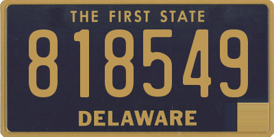 DE license plate 818549