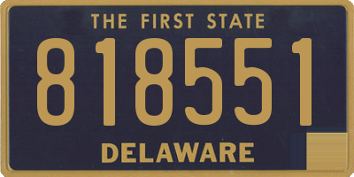 DE license plate 818551
