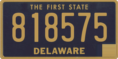 DE license plate 818575