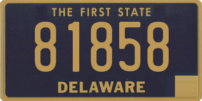 DE license plate 81858