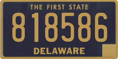 DE license plate 818586