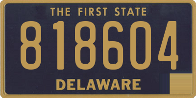 DE license plate 818604