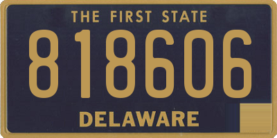 DE license plate 818606