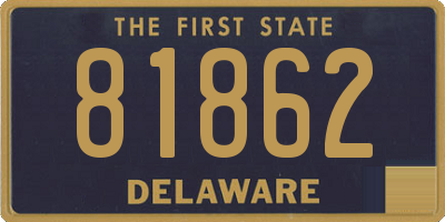DE license plate 81862