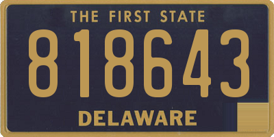 DE license plate 818643