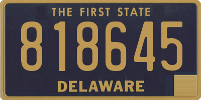 DE license plate 818645