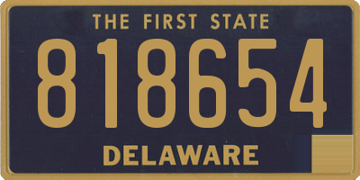 DE license plate 818654