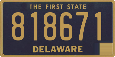 DE license plate 818671