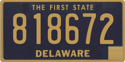 DE license plate 818672