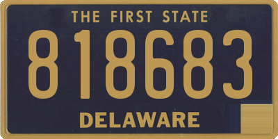 DE license plate 818683