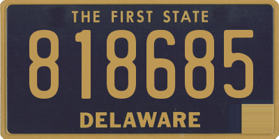 DE license plate 818685