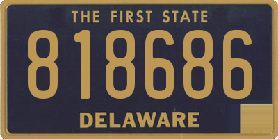 DE license plate 818686