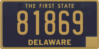 DE license plate 81869
