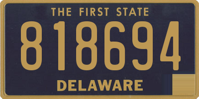 DE license plate 818694