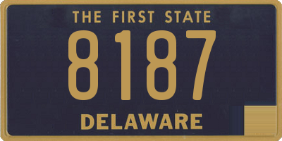 DE license plate 8187