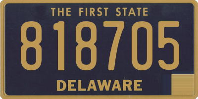 DE license plate 818705