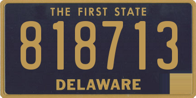 DE license plate 818713