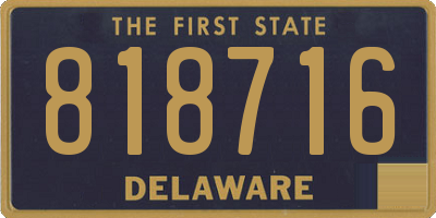 DE license plate 818716
