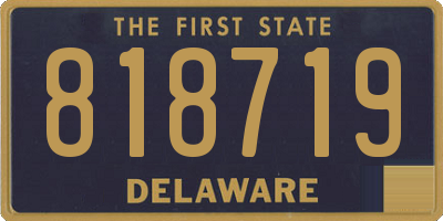 DE license plate 818719